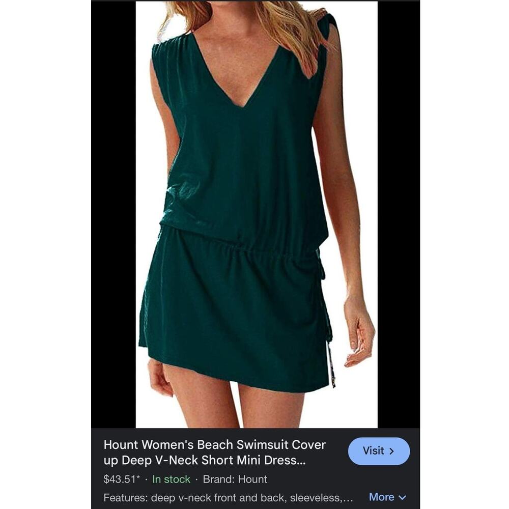 Summer Dress - Deep V-Neck Short Mini Dress XL